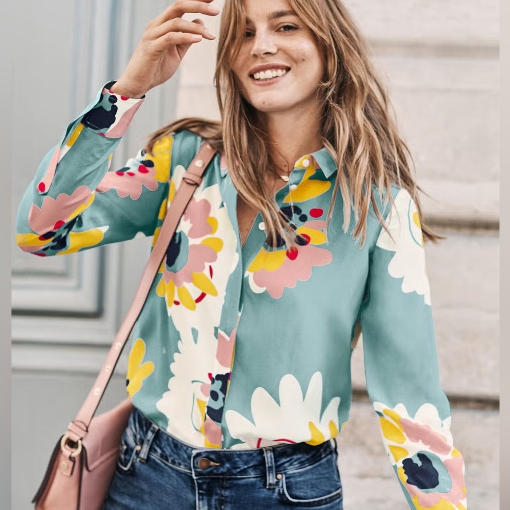 BODEN | The Silk Floral Blouse